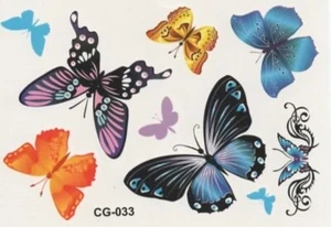 Schmetterlinge Temporäres Körper Tattoo Aufkleber Schmetterling Wasserdicht - CG-033 - Bild 1 von 1
