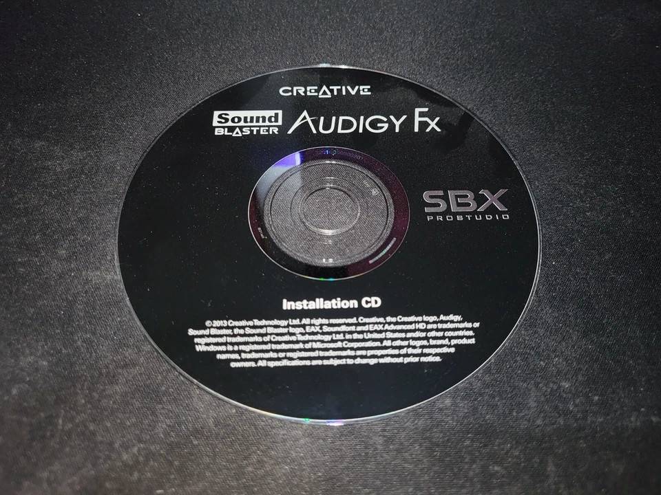 Creative Sound Blaster Audigy Fx 2013 PC Windows software Install CD only MINT* - Image 1 of 1
