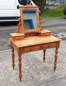 ANTIQUE REPRODUCTION SOLID PINE DRESSING TABLE DELIVERY AVAILABLE - Picture 1 of 11