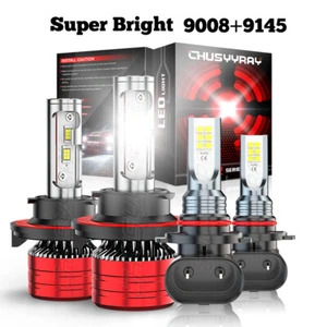4x For Ford Explorer Sport Trac 2007-2010 LED Headlights Fog Light Bulbs Combo - Picture 1 of 24