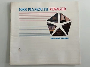 PLYMOUTH GRAND VOYAGER SE LE 2.5 3.0 V6 Large Format Brochure 1987 for 1988 MY - Picture 1 of 1