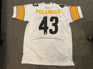 TROY POLAMALU PITTSBURGH STEELERS SIGNED JERSEY JSA SIZE REEBOK ON FIELD NWT 48 - Picture 1 of 5