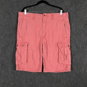 Levi's Mens W38 Cargo Shorts Pink Check Summer Regular Fit Outdoor Hiking - Picture 1 of 16
