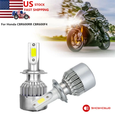 Kit de bombillas de faros LED 12000LM para Honda CBR600RR 2003-2017 CBR600F4i 01-06 H7 Foto 1 de 4