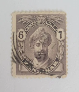 Zanzibar 6 cents 1936 Violet KGVI '' Sultan Chalifa Bin Harub " - Picture 1 of 2