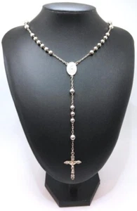 Dolce & Gabbana Rosary Necklace Silver 925 Vintage Used - Picture 1 of 11