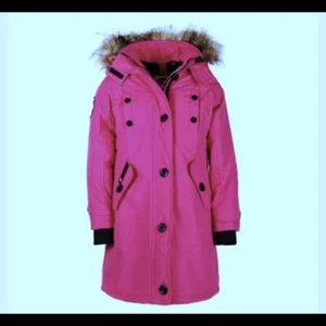 Canada Weather Gear Big Girls Puffy Coat Size L 14/16 Black Hoodie Teens Jacket - Picture 1 of 14
