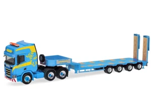 Herpa 318884 Scania CR 20 HD Semitieflade-Sattelzug mit Rampen Martin Wittwer - Bild 1 von 1