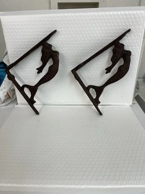 Vntg FLYING MERMAID,shelf bracket,Corbel,shelf brace,Beach decor,MythicalCoastal - Image 1 of 4