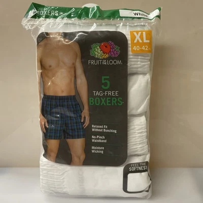 Fruit Of The Loom Woven White Boxers ❗️4 Pack (from 5) Size XL❗️Damage Packing - Image 1 of 4