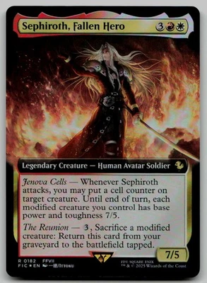 Sephiroth, Fallen Hero (Extended Art) R Commander: FINAL FANTASY 182 NM - Image 1 of 2
