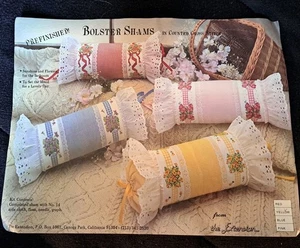 Vintage Pre-finished Bolster Pillow Neck Roll Counted Cross Stitch Kit Yellow - Picture 1 of 4