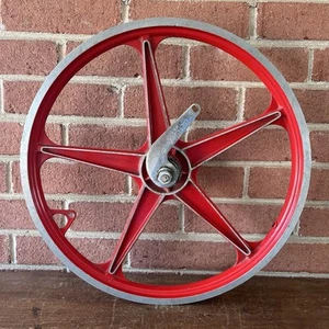 Vintage LESTER Alloy Red Mag Old School BMX Bike Wheel 16” w/ Bendix Hardware - Picture 1 of 5