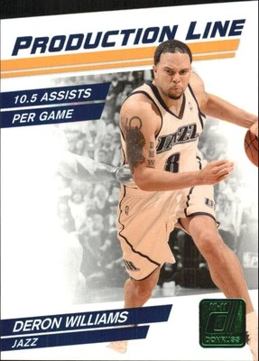 2010-11 Donruss Production Line Die Cuts Emerald #43 Deron Williams BSK — 第 1/2 张图片