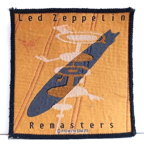 REMASTERIZADORES DE ZEPELÍN LED VINTAGE CÍRCULO DE CULTIVOS DIRIGIBLE PARCHE METAL ROCA 10 cm x 10 cm - Imagen 1 de 2