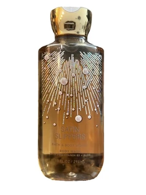 New Sealed Bath & Body Works  SATIN SLIPPERS Body Wash 10 Oz Jasmine Musk Rose - Image 1 of 4