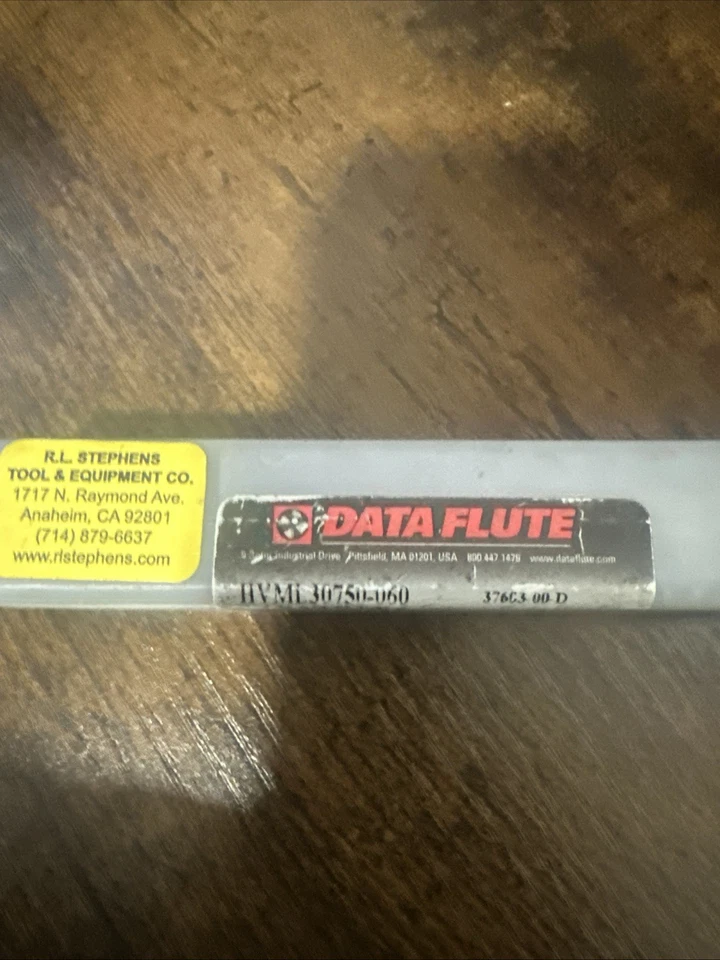 Data Flute HVML30750-060 , .075 Dia , 0.75 Shank, 1 Loc, 6” Overall Len,.060 Rad - Image 1 of 3