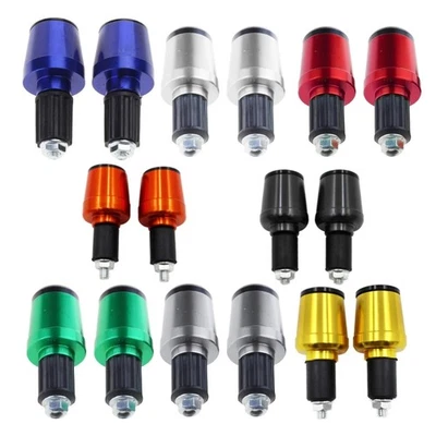 Universal Motorcycle Handle Bar End Handlebar Grips Ends Sliders Cap - Image 1 of 4