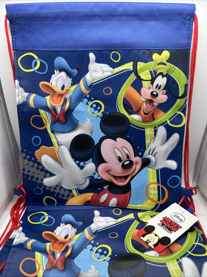 6-pack Disney Mickey Mouse and The Roadster Racers 14-inch Sling Bags Drawstri