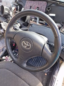 TOYOTA YARIS VERSO FROM 1999 TO  2005 Leather Steering Wheel With Airbag - Picture 1 of 1