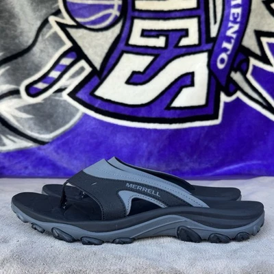 Size 12 - Merrell Huntington Sport Flip Sandal Men’s J036877 Black/Gray - Image 1 of 4