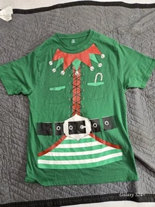 Holiday Time grün Weihnachten ELF Kurzarm Shirt Größe M Weihnachten - Bild 1 von 2