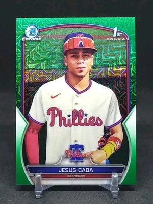 2023 Bowman Chrome Jesus Starlyn Caba 1st Rookie RC Green Mojo /99 #BCP-164 - Image 1 of 2