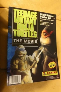 TEENAGE MUTANT NINJA TURTLES 1990 COMPLETE STICKER POSTER SET IN STICKER ALBUM - Picture 1 of 4
