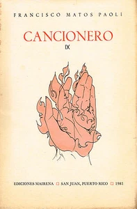 Francisco Matos Paoli Cancionero IX Puerto Rico Poesia - Picture 1 of 1