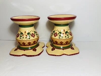 PartyLite Bohemian Spice Candelabros Pedestal 5.5” Pilar o Palo Juego de 2 Foto 1 de 4