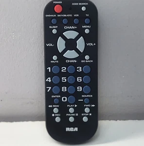 Genuine RCA Universal TV VCR DVD SAT AUX Remote Control RCR804BFDR Clean Tested! - Picture 1 of 14