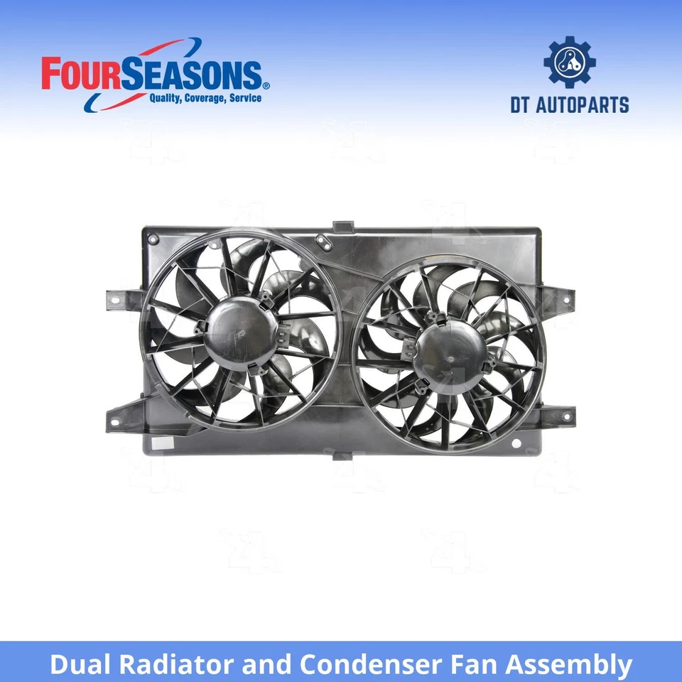For 2001-2004 Dodge Stratus Dual Radiator and Condenser Fan Assembly 4 Seasons - Image 1 of 4