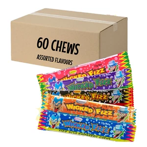 Wicked Fizz Assorted Flavours x 60 Bars Halloween Trick or Treats Party Favours - Picture 1 of 12