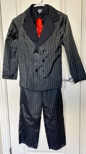 Child Gangster Costume Spirit Halloween Boys Size Medium 8/10 - Picture 1 of 4
