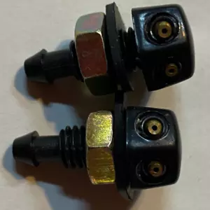 COPPIA Ugelli Lavatrice Classici Mini Plastica Nera Doppia Tergicristallo GWW801BP - Foto 1 di 5