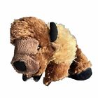 Wild Republic Bison Brown Stuffed Animal Plush Used 7"