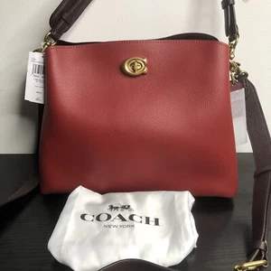 Coach C2590 Willow Schultertasche Colorblock Ziegelrot Multi Neu mit Etikett - Bild 1 von 18