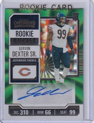 Gervon Dexter Sr 2023 Panini Contenders Green Holo Rookie Ticket Rc Auto - Image 1 of 2