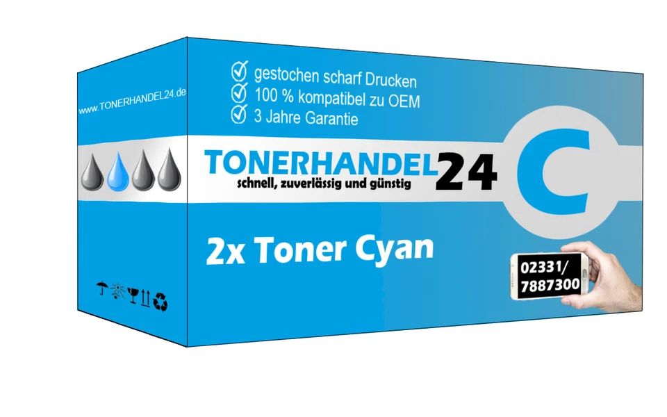 2x Toner Cyan 125A CB541A kompatibel für HP Laserjet CP1510 CP1514n CP1515n - Bild 1 von 1