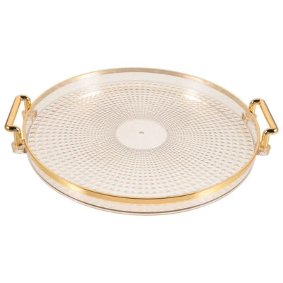 Bandeja Redonda Bandeja Decorativa de Lujo Mesa de Centro Bandeja Taza de Té Bandeja para Aperitivos EE. UU. Foto 1 de 4