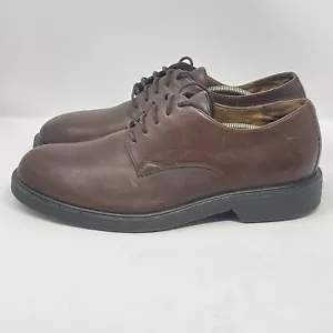 Eddie Bauer Shoes Mens 13 W Wide Brown Leather Casual Lace Up Oxford Derby - Picture 1 of 16