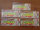 Stickers For Motorcycle Or Anything,Fun (Sticker 750 Logo..Orange/Yellow )X5
