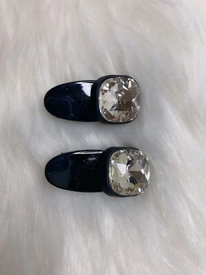 Black Crystal Hairclips Mini Hairpins Women Hair Accessories Lot 2 New - Image 1 of 4