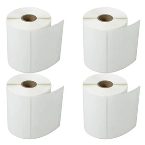 4 ROLLS 4X3 Direct Thermal 500 Labels/Roll 4"X3" For Zebra ZP GX LP2844 GC420T - Picture 1 of 22