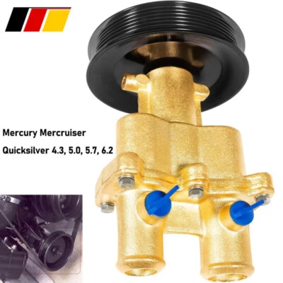 DE-AUTO Raw Sea Water Pump with Pulley for Mercury, MerCruiser, Quicksilver 46-8M0139995