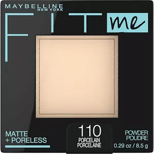 Maquillaje en polvo facial prensado Maybelline Fit Me mate + sin poros # 110 porcelana - Imagen 1 de 7