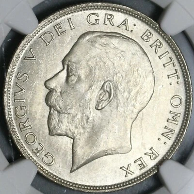 1923 NGC MS 64 1/2 Crown George V Great Britain Silver Coin (21061101C) - Image 1 of 4