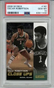 2008 SKYBOX #187 OSCAR ROBERTSON CARD MILWAUKEE BUCKS PSA 10 LOW POP 2 VERY RARE - Picture 1 of 2