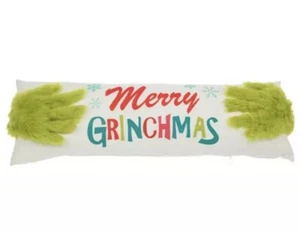 New! Merry Grinchmas Pillow Whimsical Dr Seuss Grinch Pillow Christmas Pillow - Picture 1 of 4
