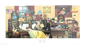 Charles Wysocki Art Print Yarn Duty Cats 2006 - Imagen 1 de 2